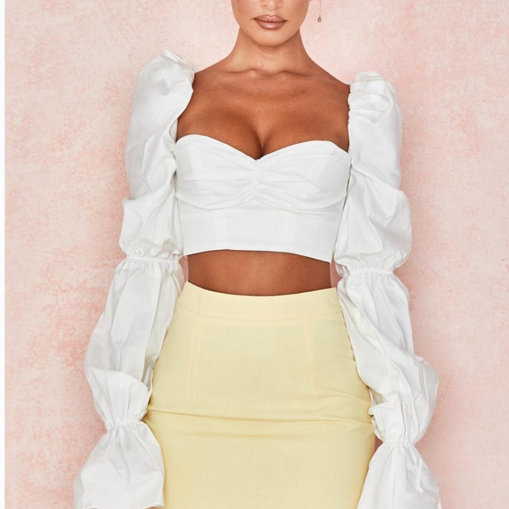 House of CB “Rosie” corset top long sleeve shirt